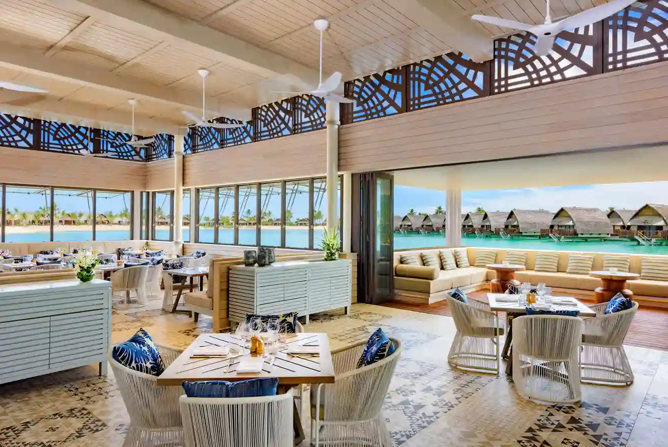 The Lagoon House & Bar is a peaceful venue at the Fiji Marriott Resort Momi Bay