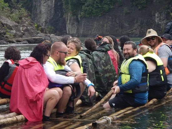 start of canoe trip on the navua river