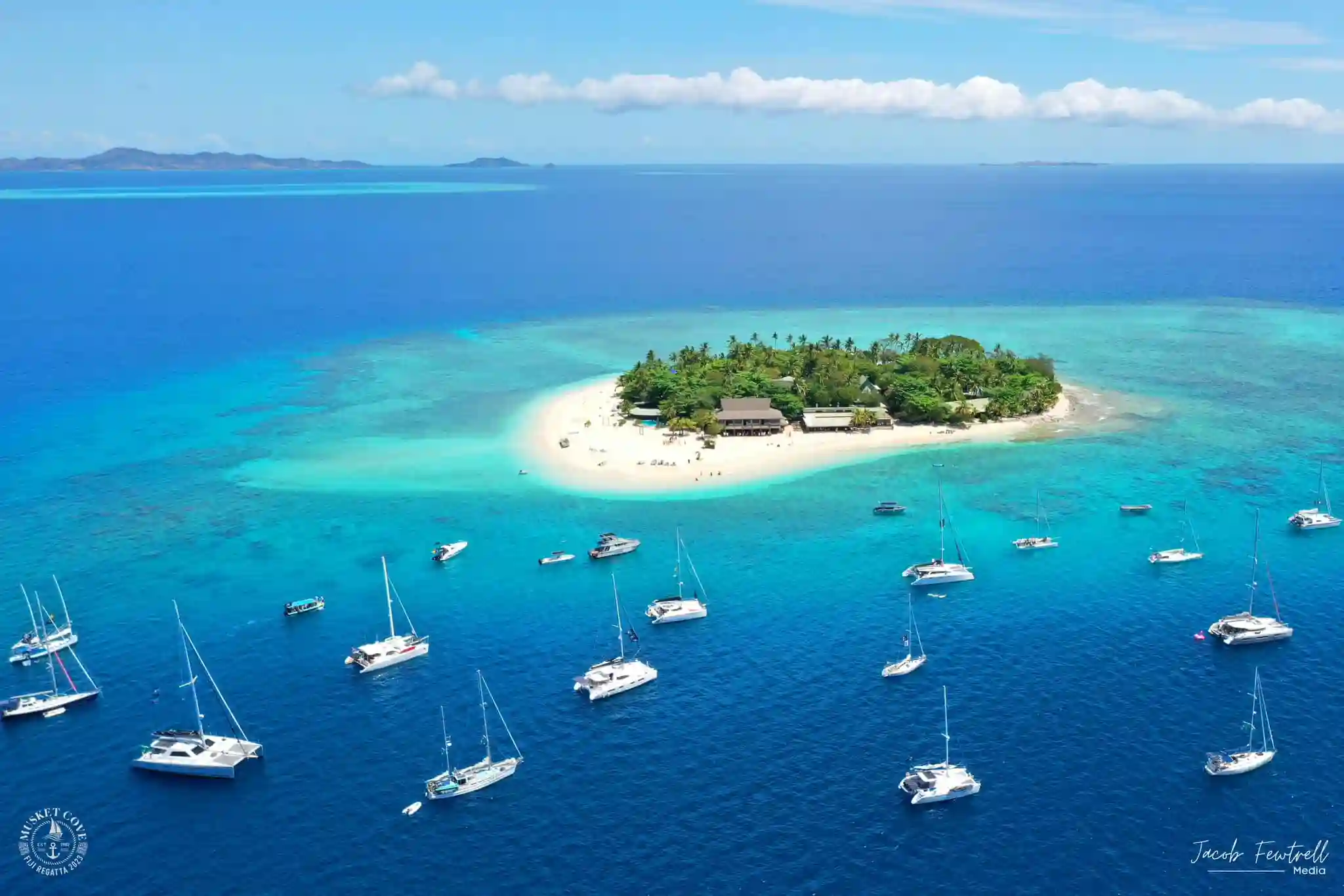 musket cover island resort aerial shot